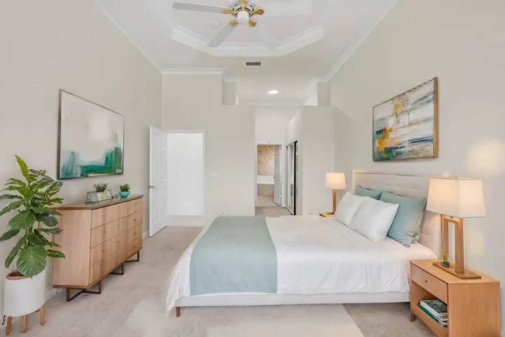 Primary Suite virtually staged