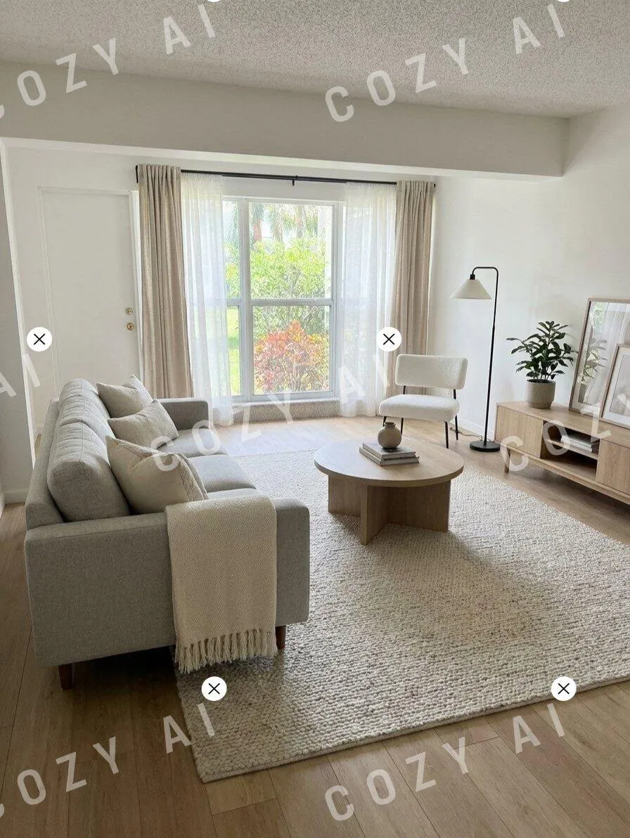 staged LR AI- tropical views, full screened patio