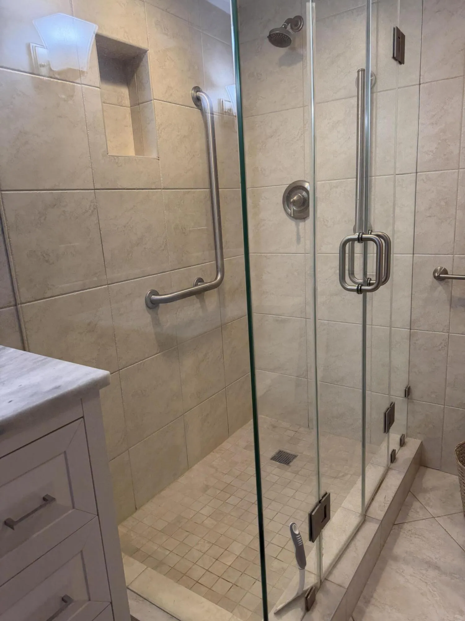 Primary frameless shower