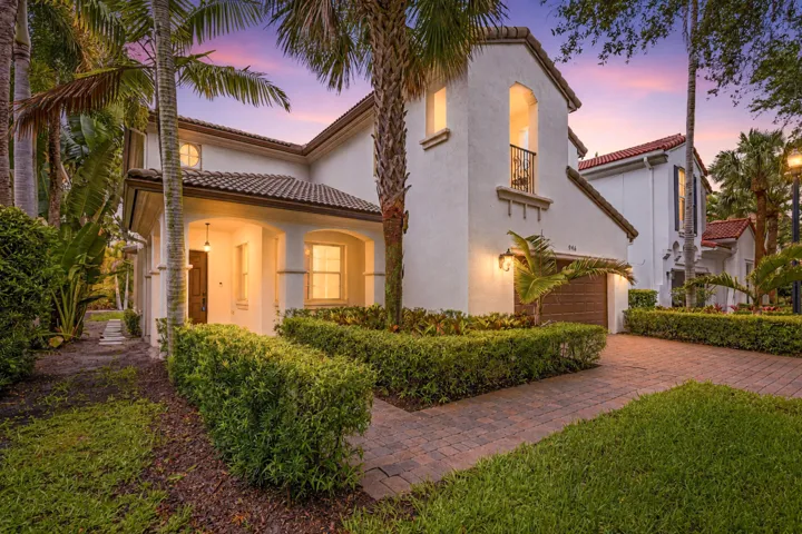 Twilight photo of home