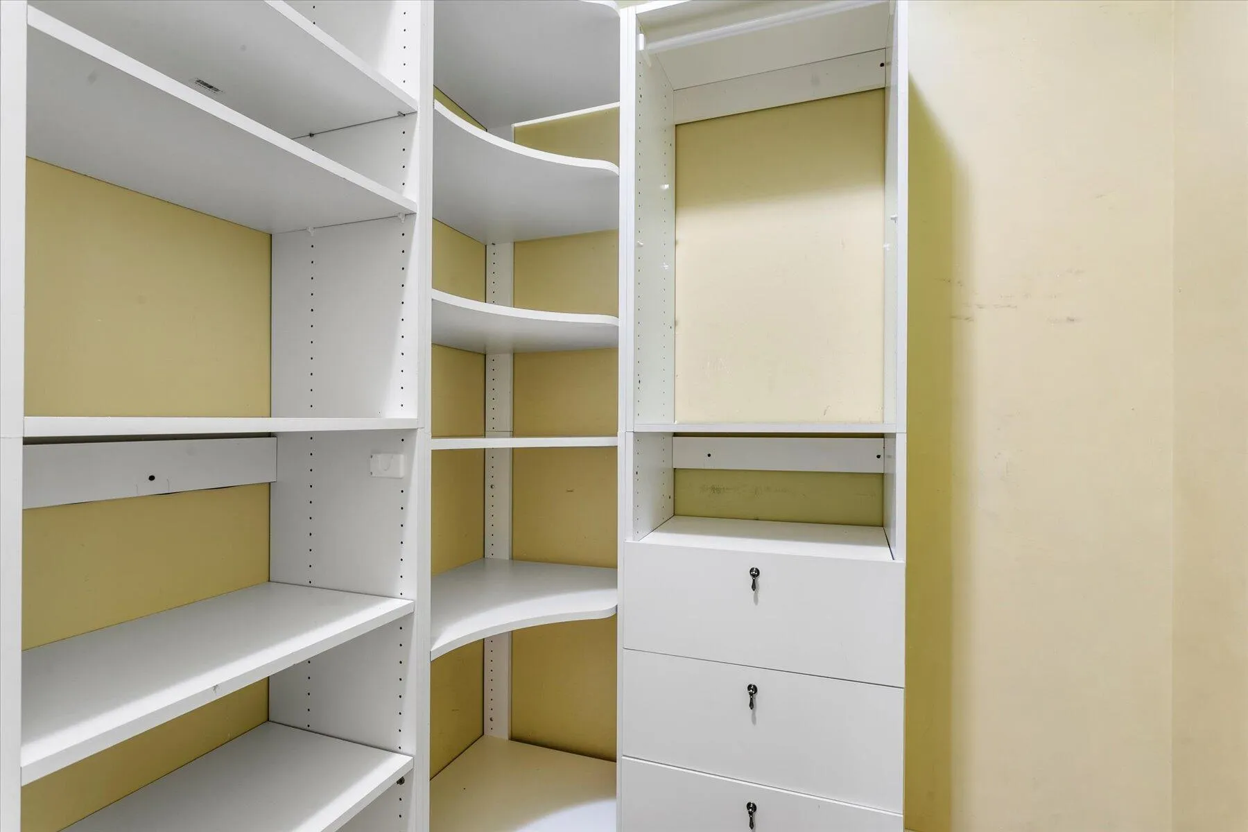 Walk in Closets with built-ins
