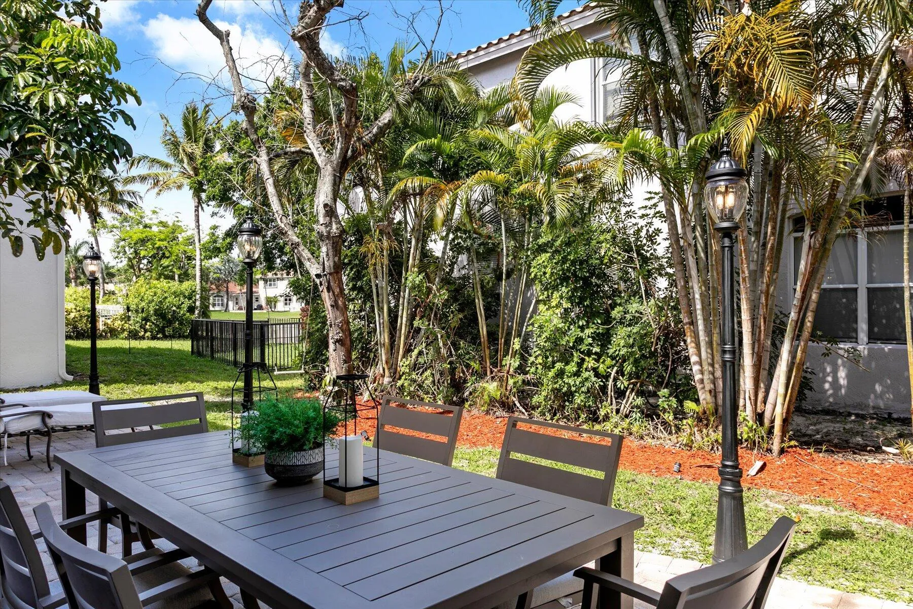 Open Patio overlooking private garden
