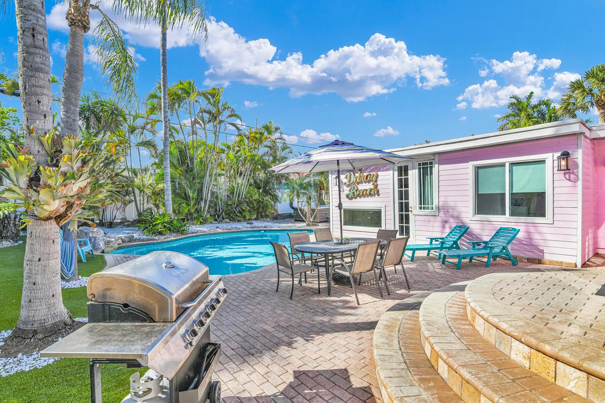 BBQ Grill and Poolside Dining Area