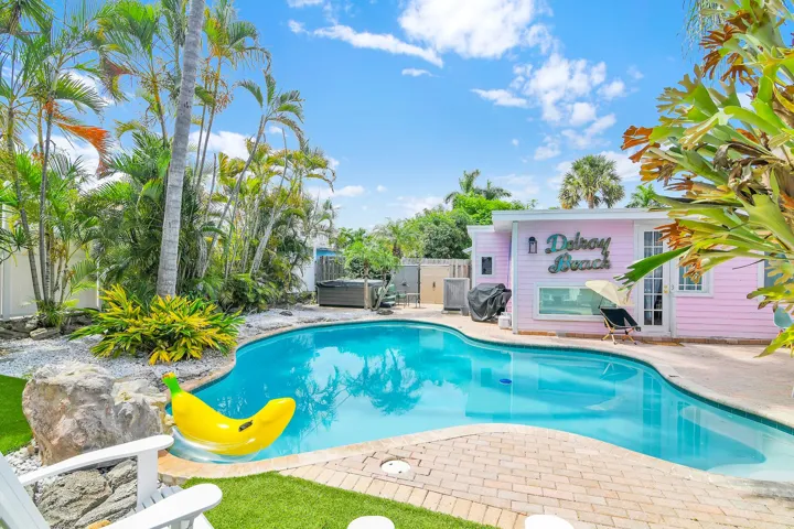 Backyard Pool with BBQ Grill