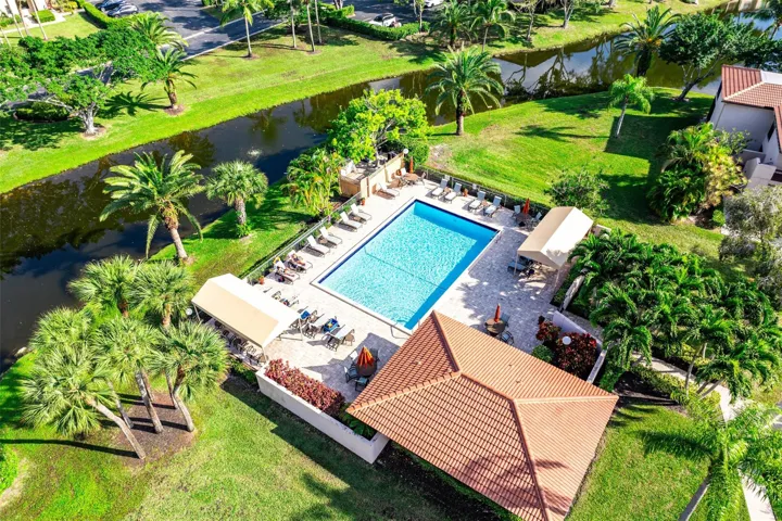 Boca Lago pool is heated, and pristine clean!