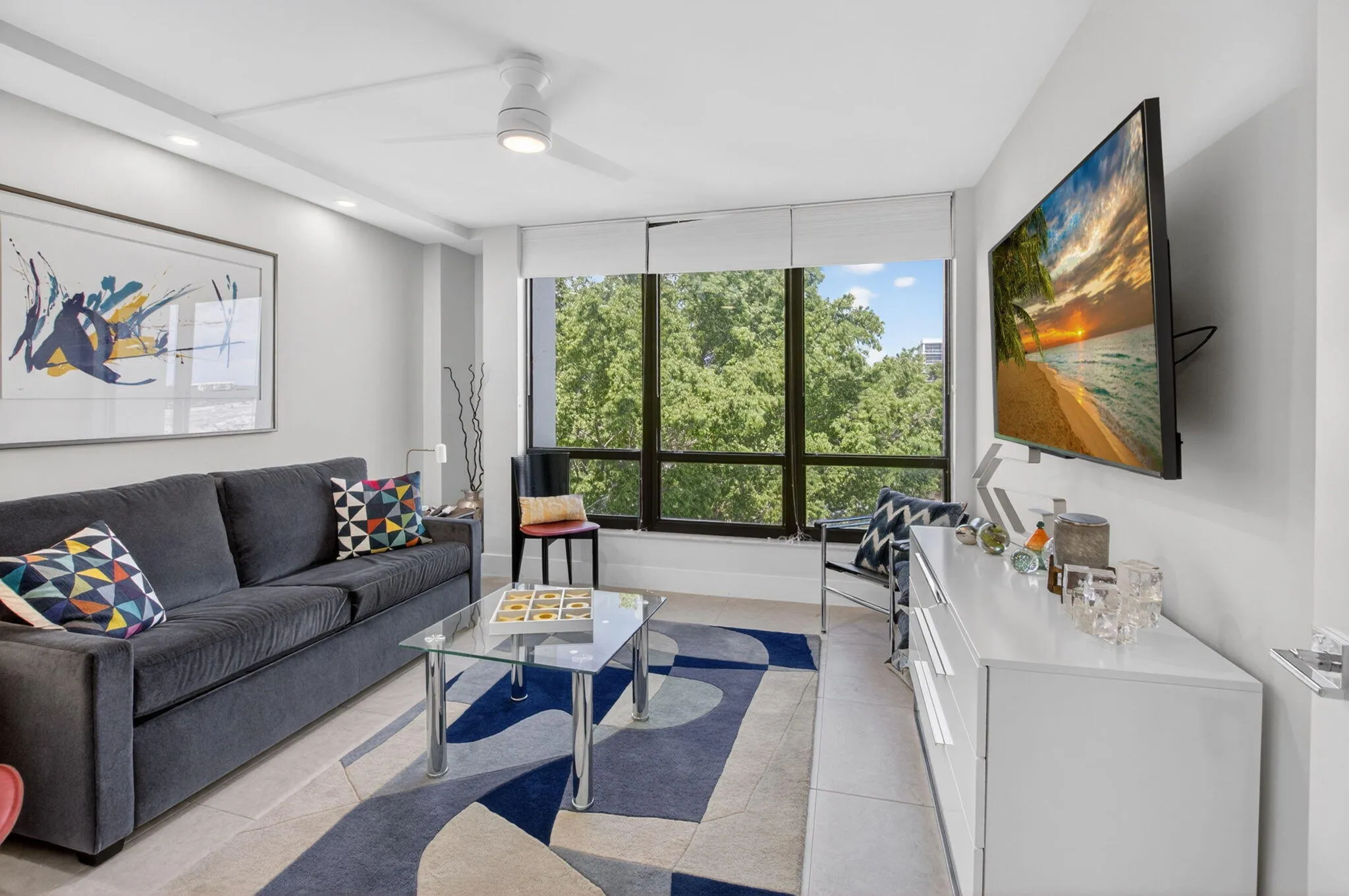 Second Full Bedroom with treetop view