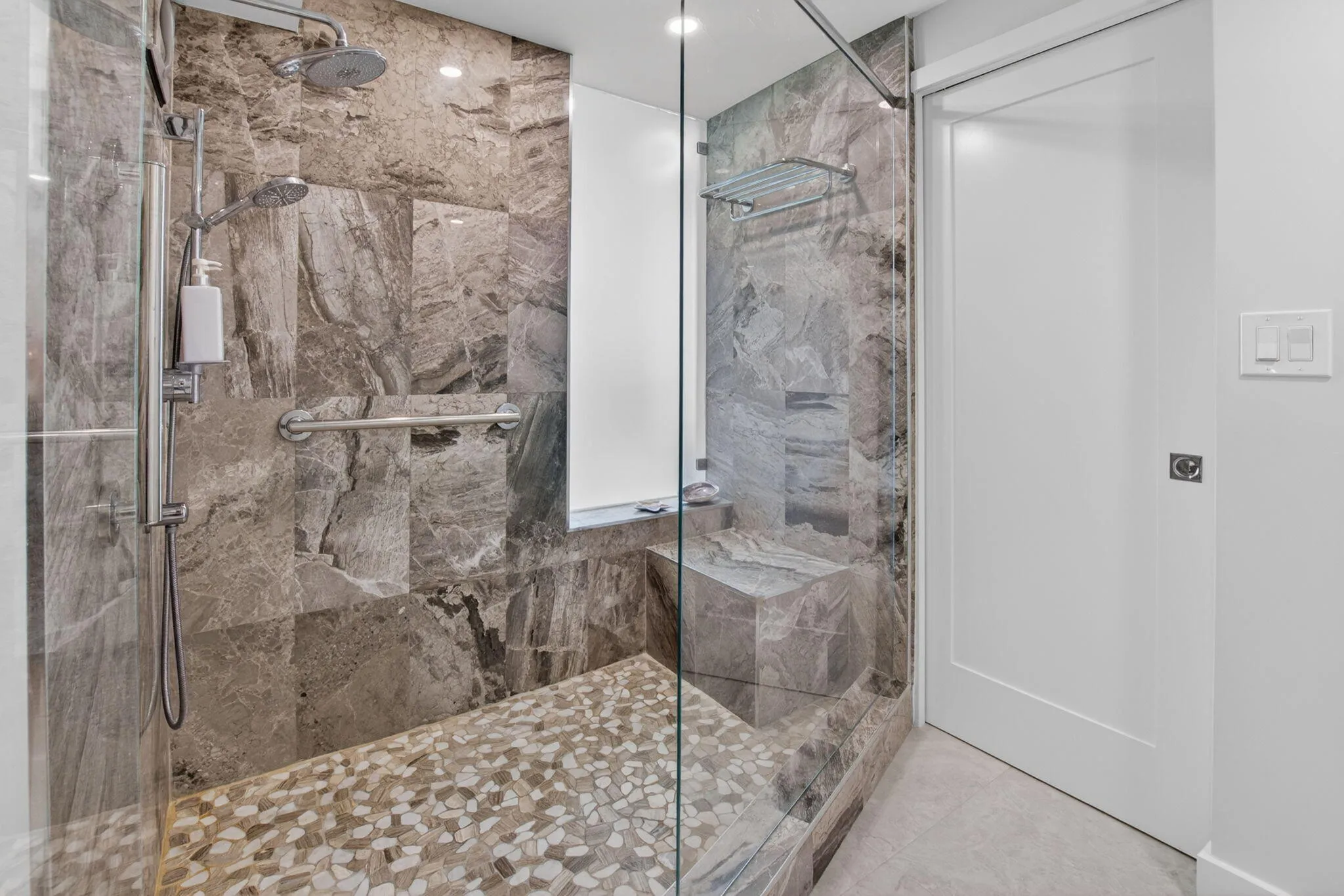 Main Bathroom with Marble Shower