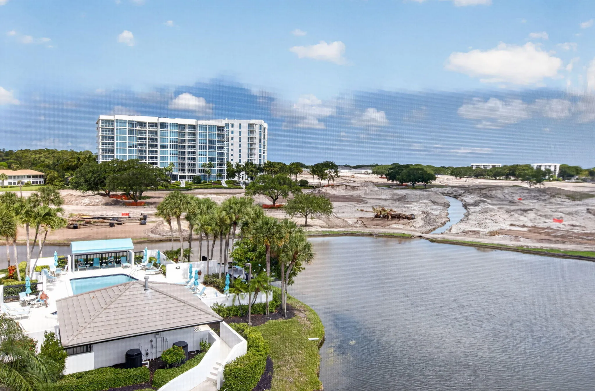 View of large lake and future golf course
