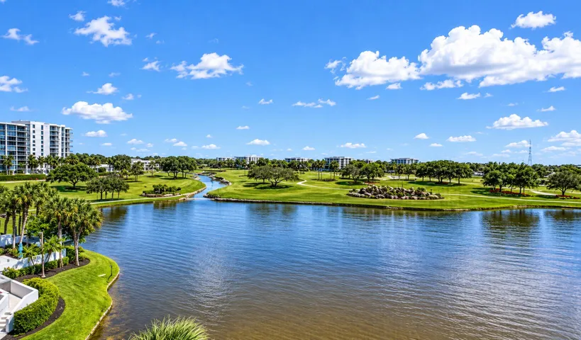 View of large lake and future golf course