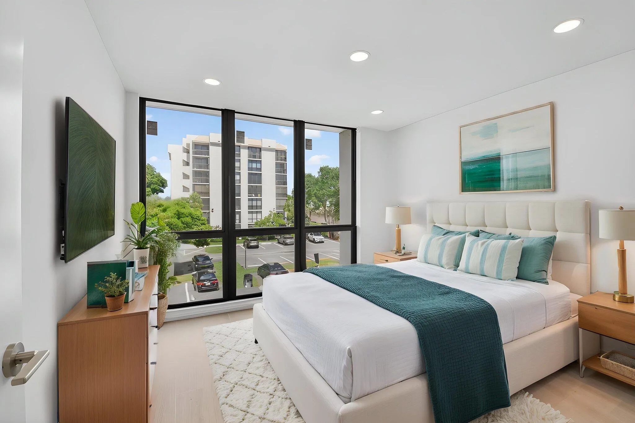 Virtually staged 2nd bedroom