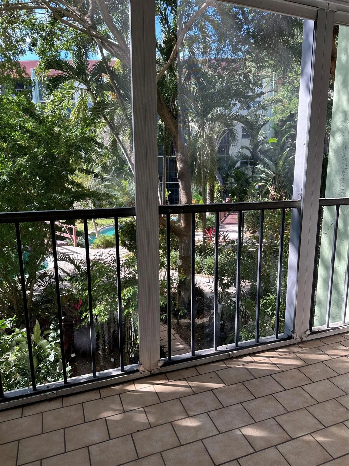 Captivating views from the balcony with soothing waterfalls