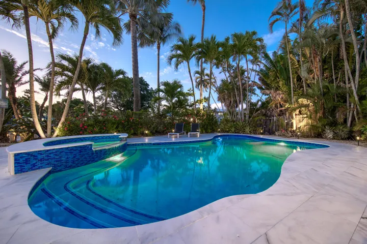 Pool at dusk