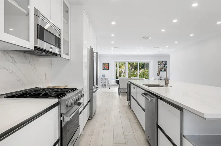 Kitchen with a view toward the dining room