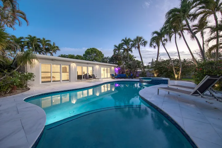 Pool as dusk