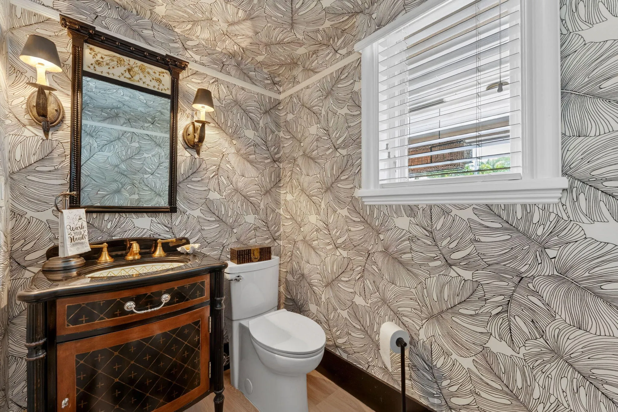 Downstairs guest powder room