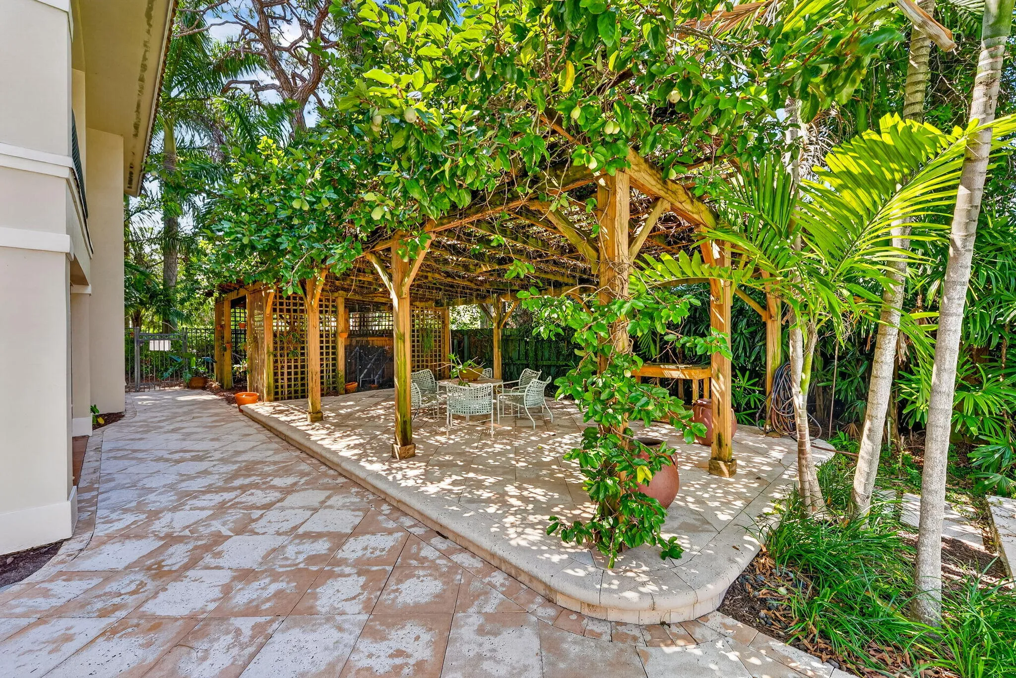 Beautiful trellis garden space