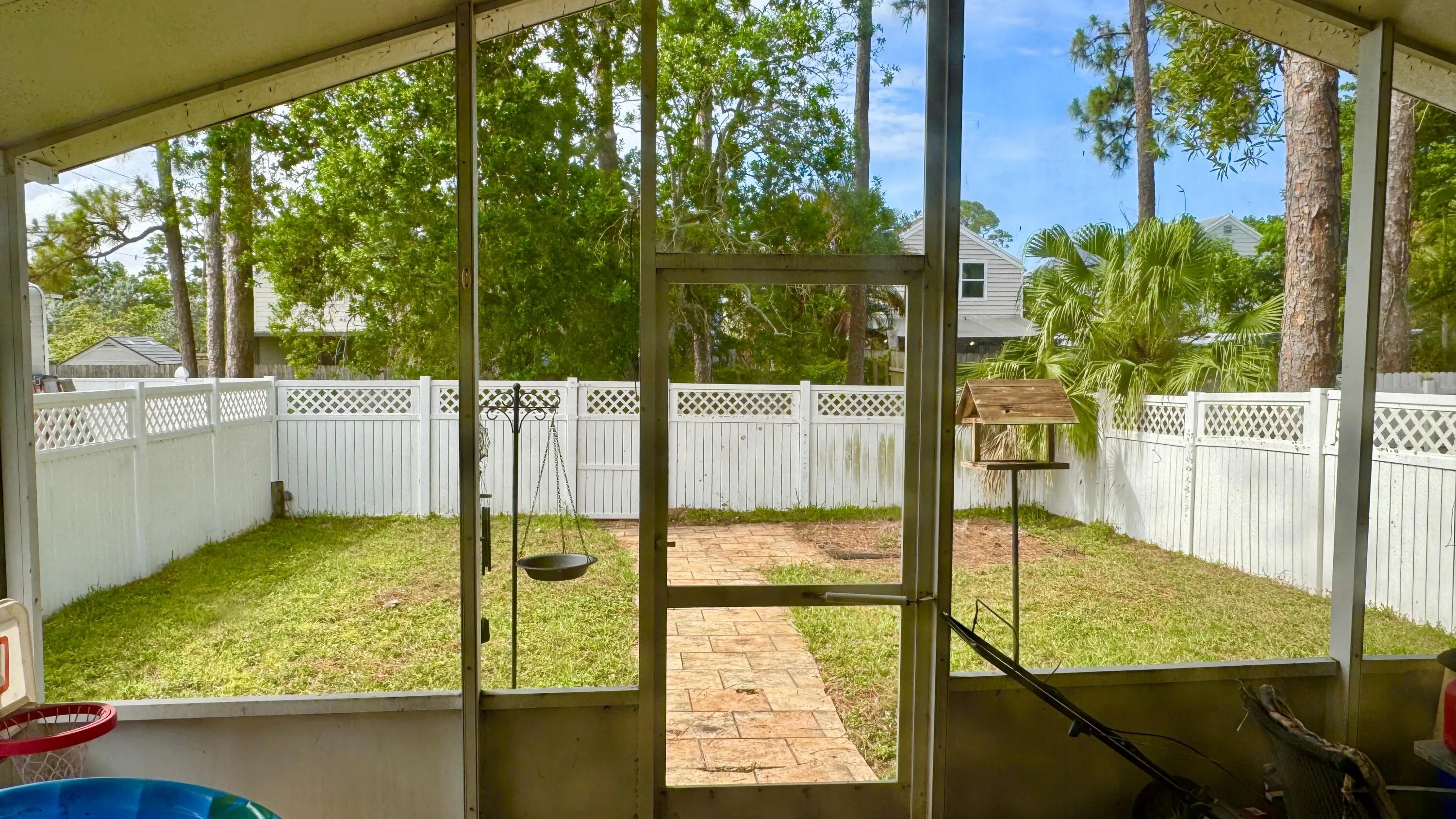 Large backyard