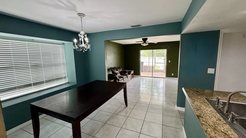 Dining room and living room