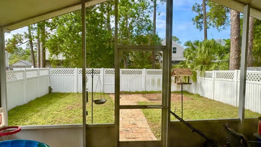 Large backyard