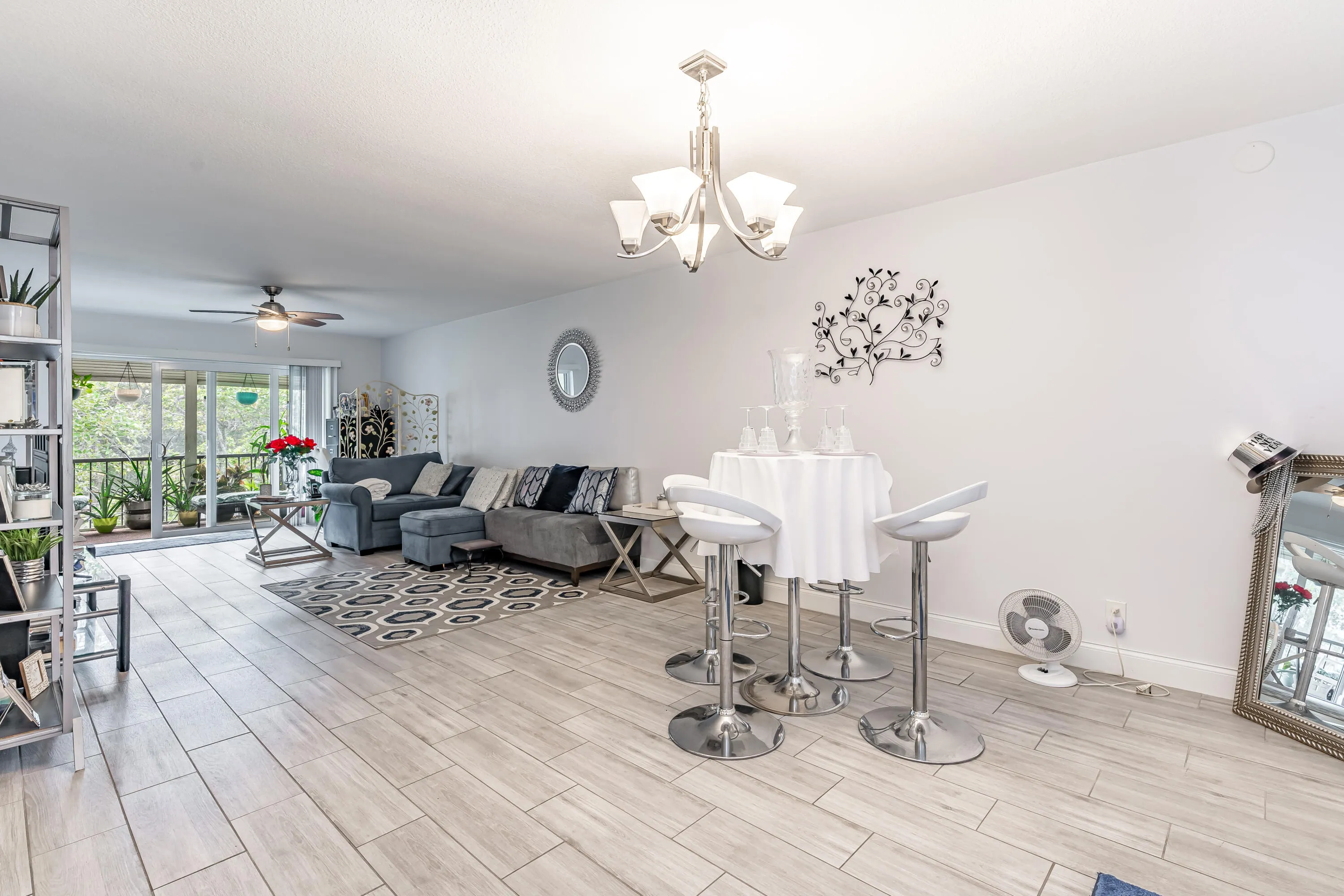 12. Living Room Dining Room Patio
