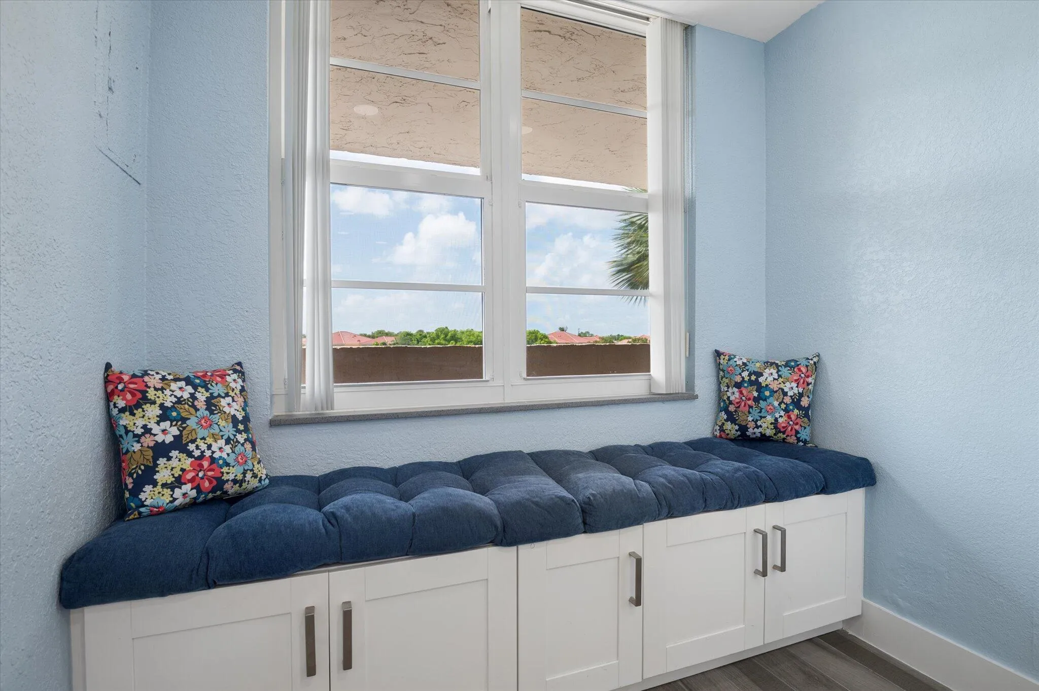 Custom Storage Bench in Kitchen