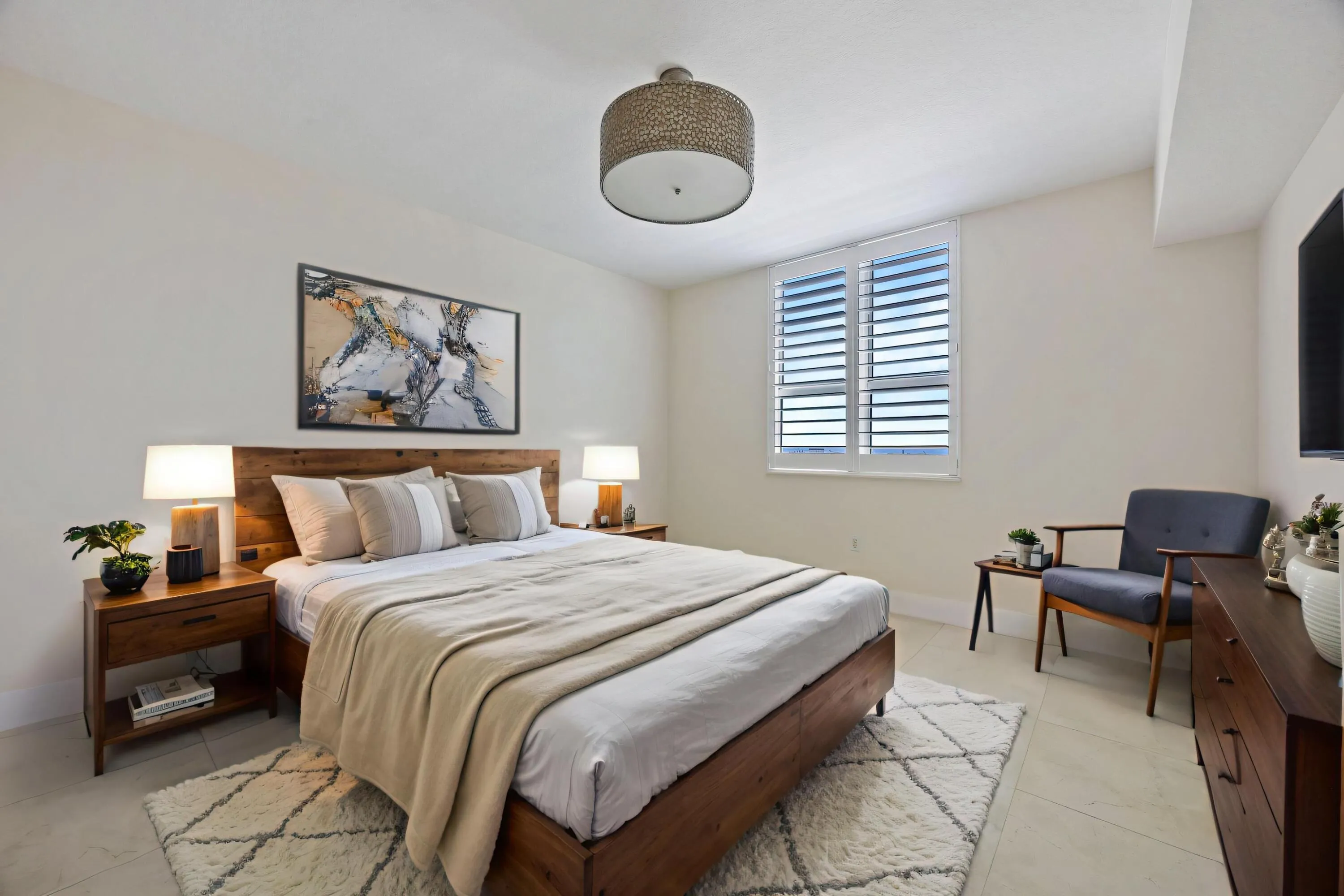 Virtually Staged Primary Bedroom