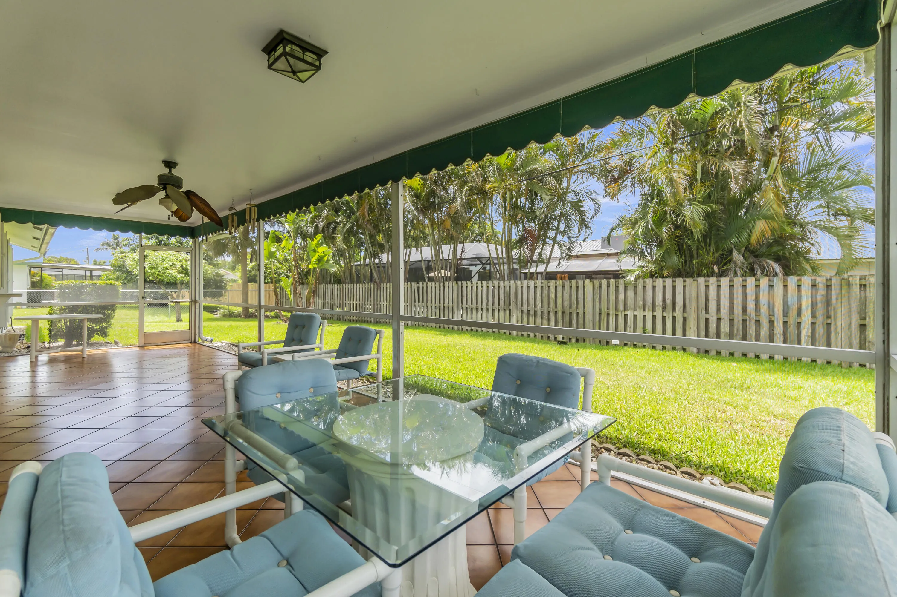 Porch view to back yard