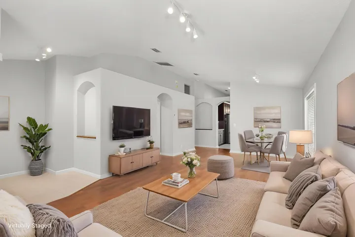 Virtually Staged Living & Dining Areas