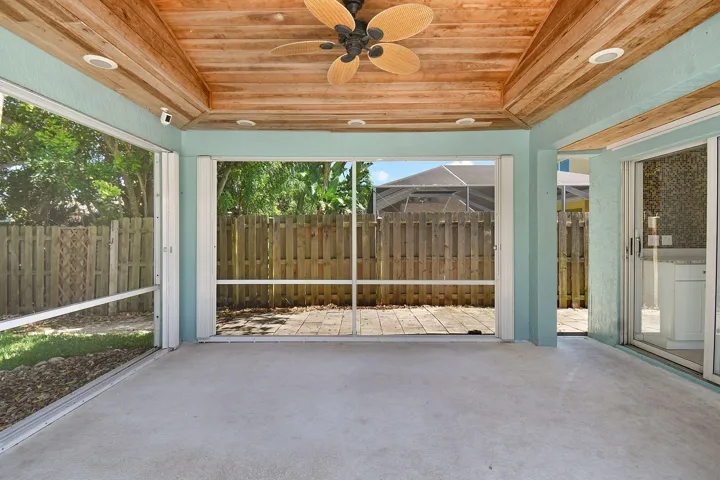 Screened Patio with Cedar Ceiling
