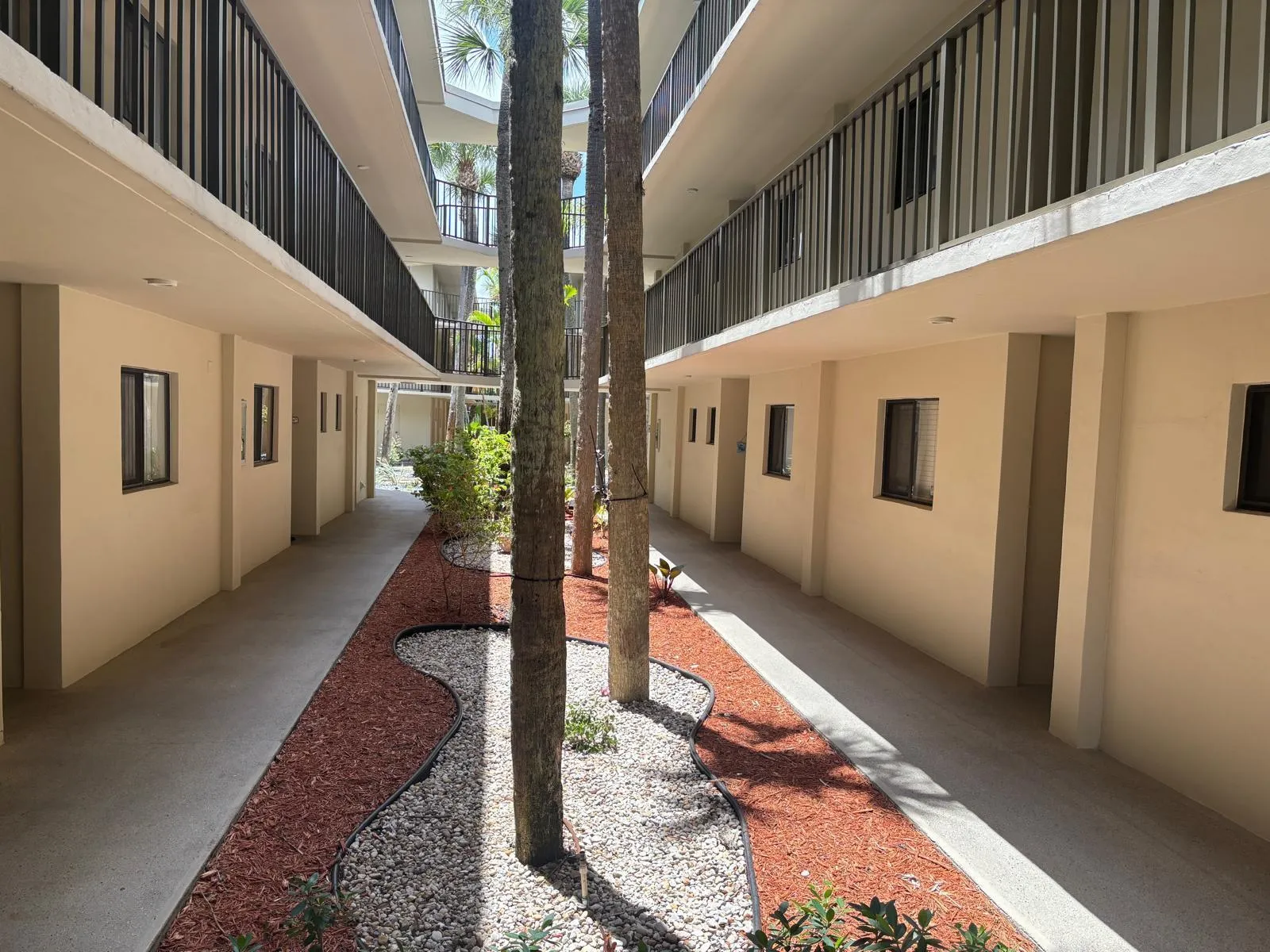 Courtyard floor level