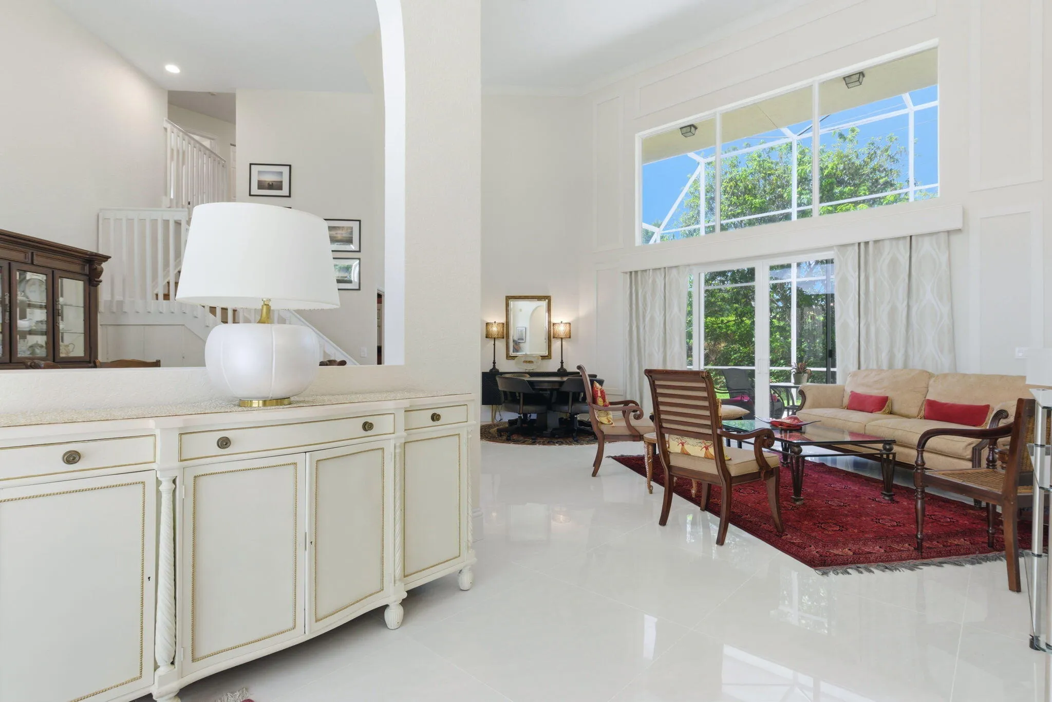 view of living room from foyer