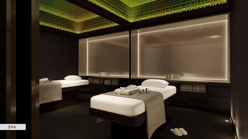 20,000 Square Feet of Amenities including spa treatment rooms.