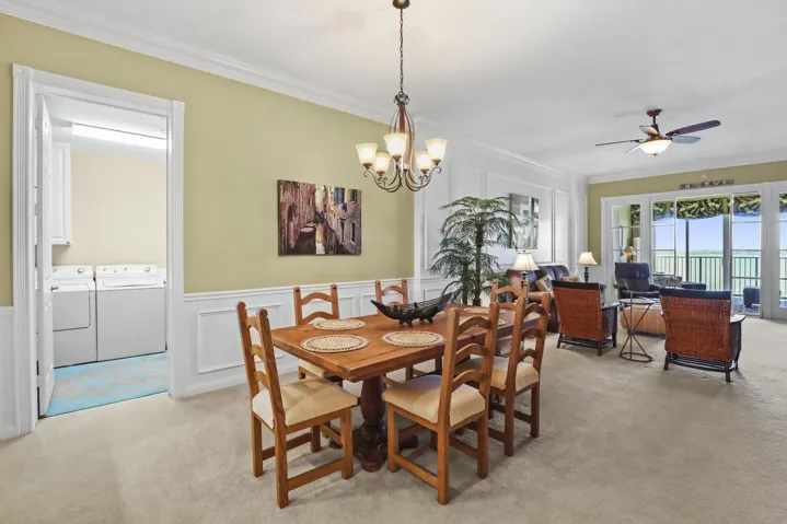 Open dining room / living room concept.