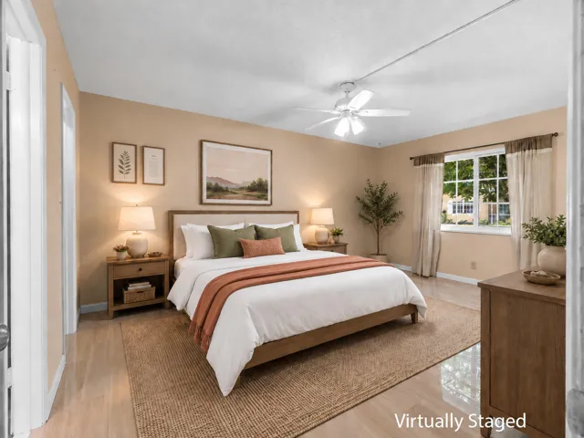 Virtually Staged Primary Bedroom