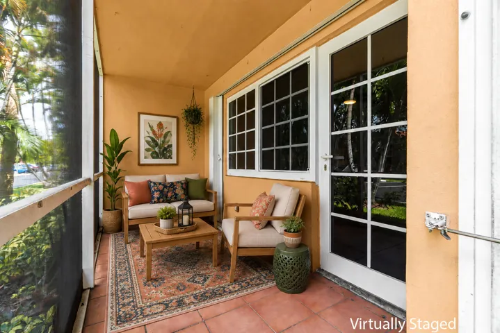 Virtually Staged Screened-In Patio