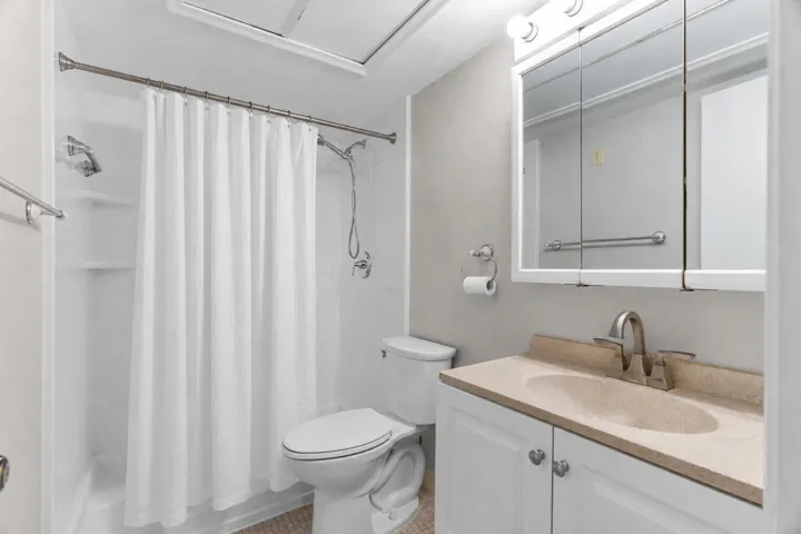 Guest Bathroom with Jacuzzi Shower and Updated Vanity