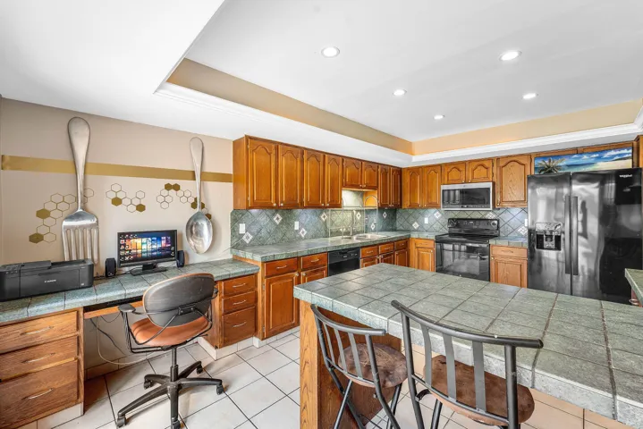 BUILT IN DESK AREA IN KITCHEN