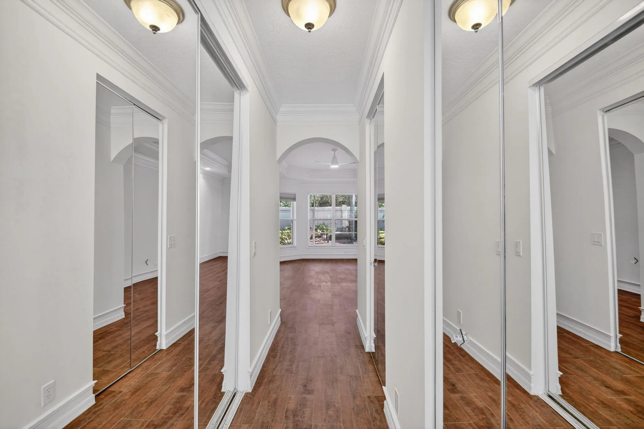 Hallway with Custom Closets