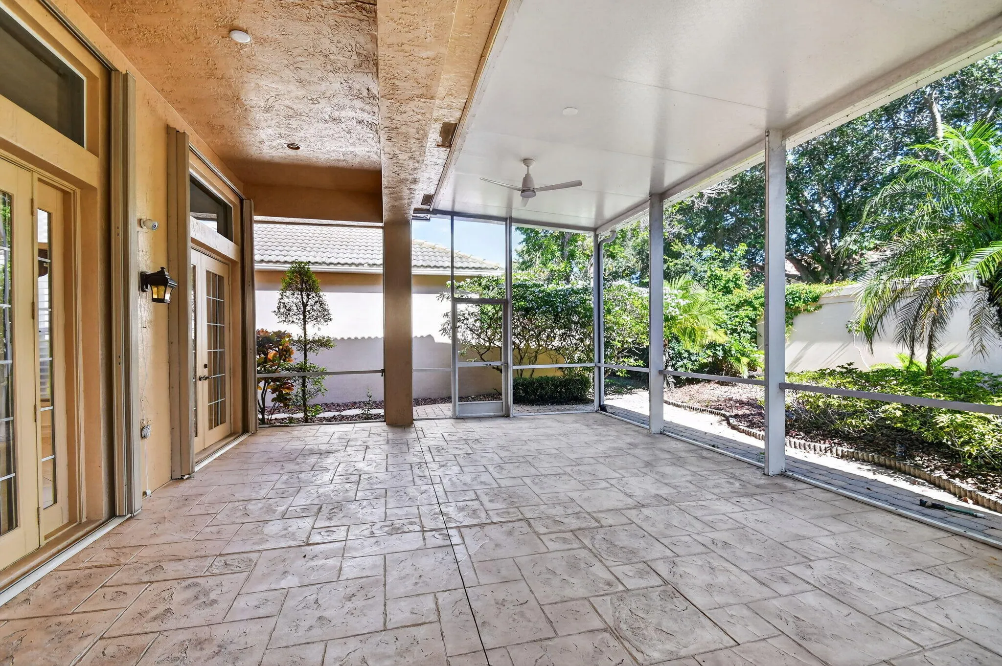 Screened Patio Overlooking Garden
