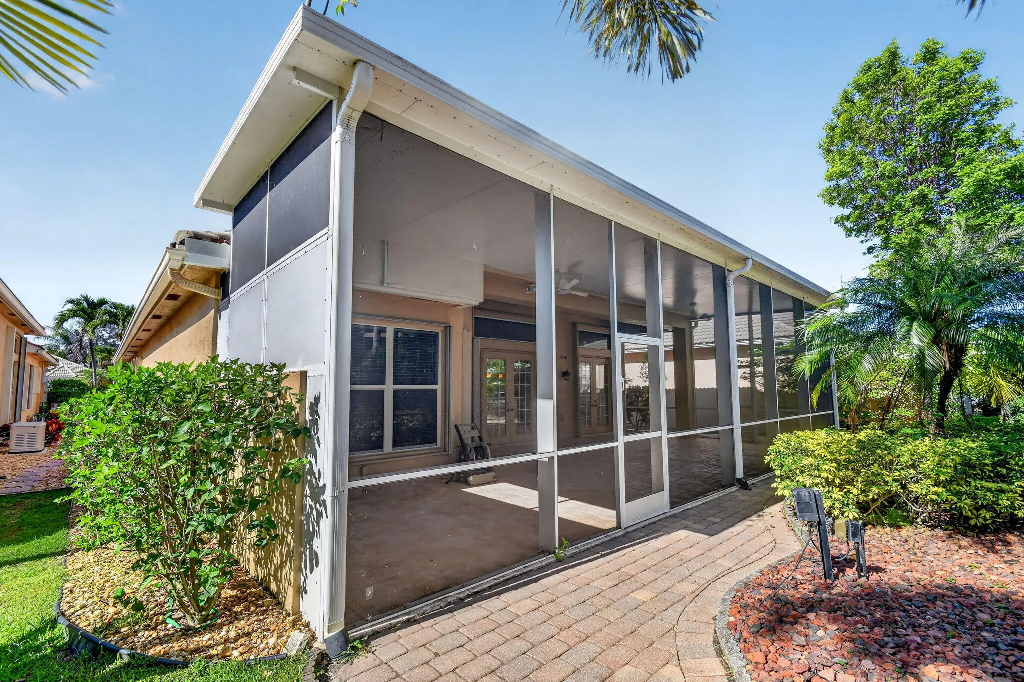 Rear Exterior View with Screened Patio