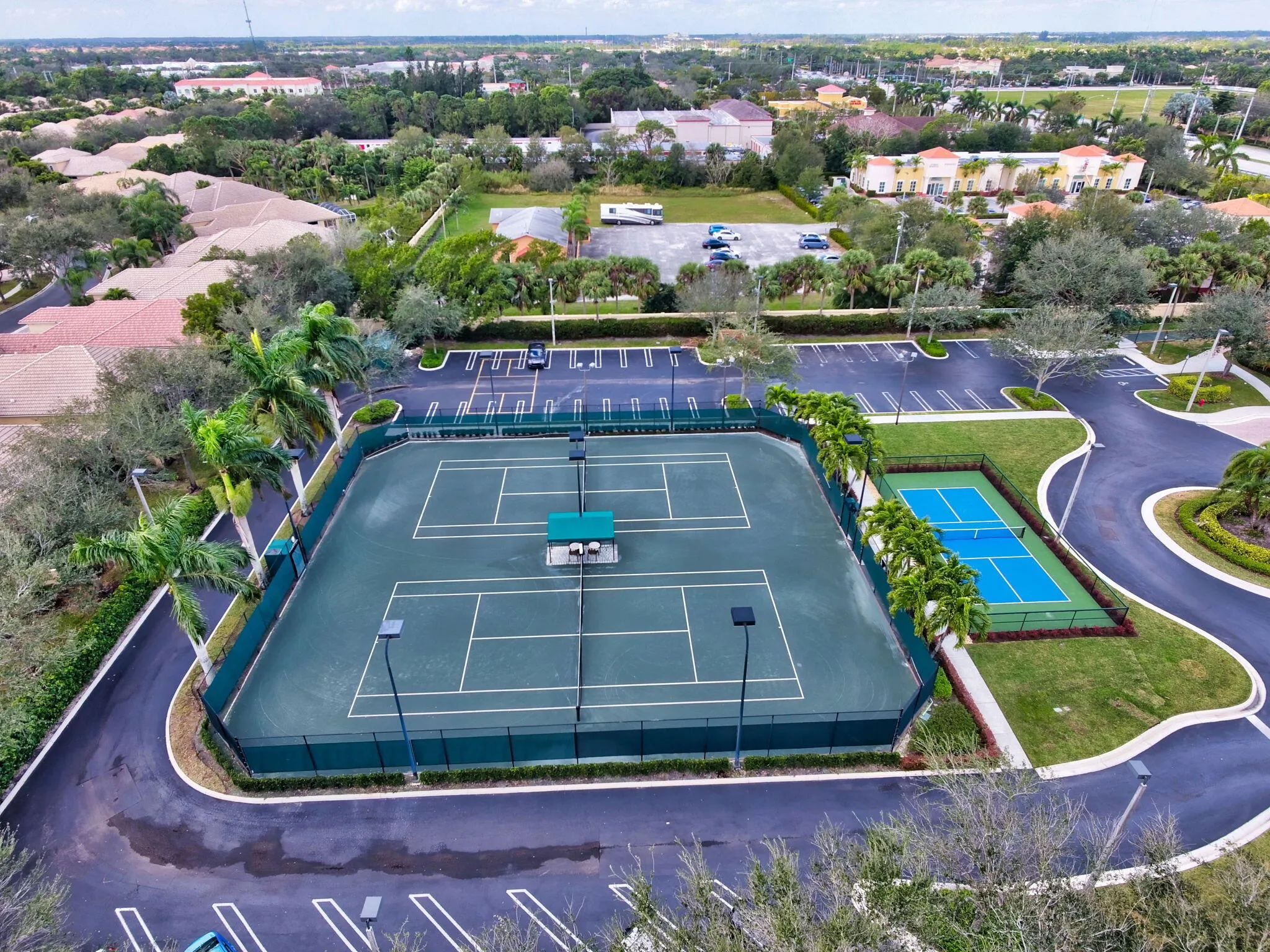 Tennis and Pickleball Courts Aerial View