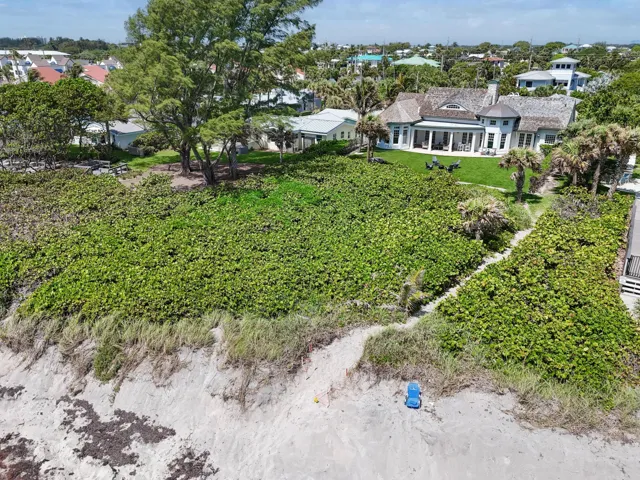 private beach path