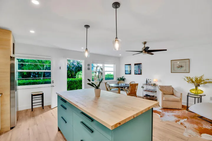 Kitchen island with a view