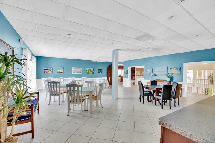 Large, airy clubhouse