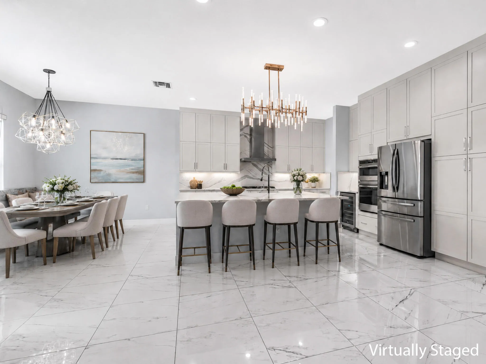 ai virtually staged kitchen