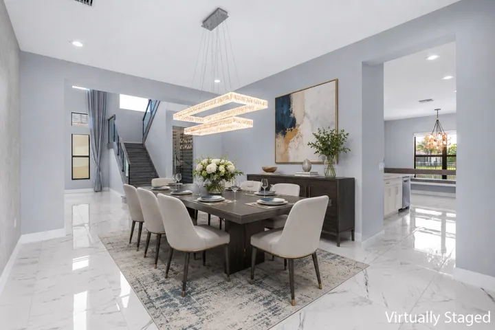 ai virtually staged dining room