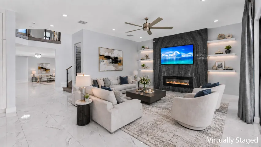 ai virtually staged family room