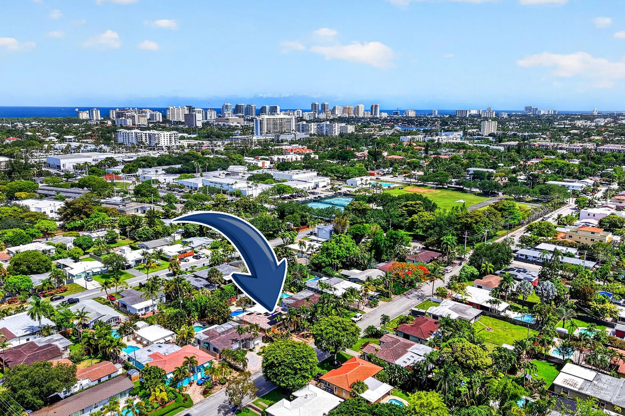 64 Aerial South East View