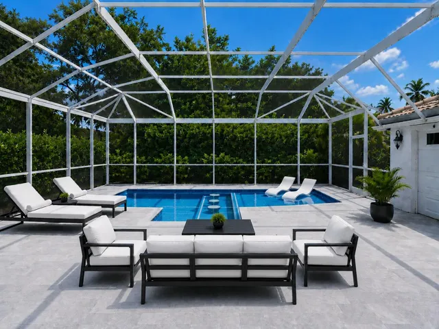Pool Area Staged