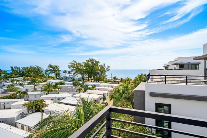 Ocean views from the rooftop deck